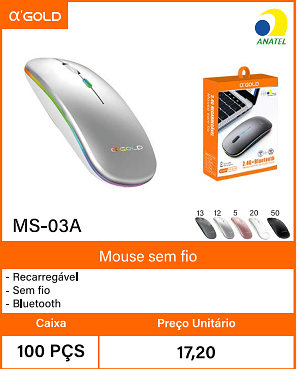 Mouse sem fio Caixa 100 PCS Preco Unitaric 17,20