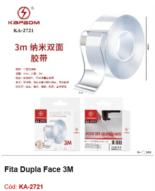 Fita Dupla Face 3M R$ 5,4 PCS/CX: 200