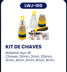 KIT DE CHAVES UNID. CX: R$ 5,20 PCS/CX: 120