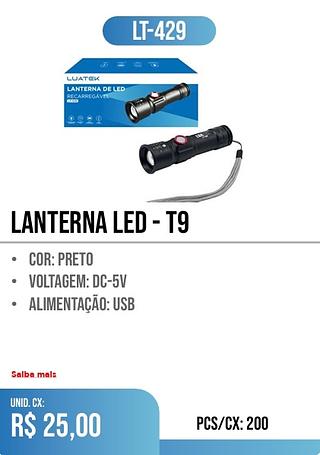 LANTERNA LED - T9 200pç=25$