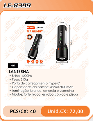 LANTERNA 40PÇ=72$