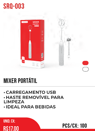 MIXER PORTÁTIL 100pç=17$