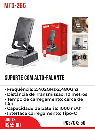 SUPORTE COM ALTO-FALANTE 50pç=55$