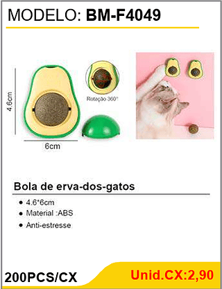 Bola de erva-dos-gatos 200PCS/CX Unid.CX:2,90
