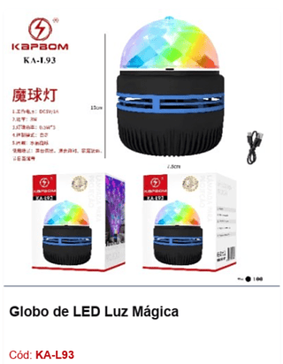 Globo de LED Luz Mágica R$ 13,5 PCS/CX: 100