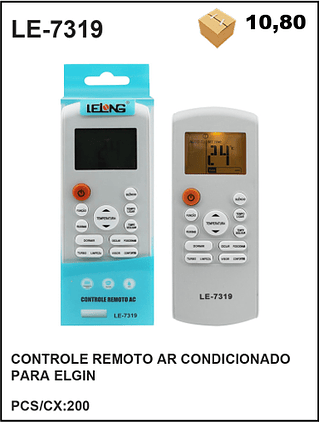 CONTROLE REMOTO AR CONDICIONADO PARA ELGIN 200PÇ=10,8$