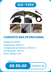 CANIVETE MULTIFUNCIONAL UNID. CX: R$ 86,00 PCS/CX: 40