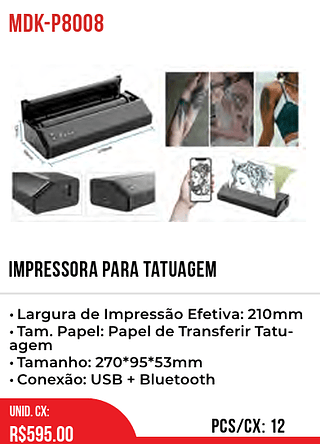 Impressora Para Tatuagem 12pç=595$