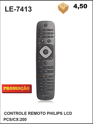CONTROLE REMOTO PHILIPS LCD 200PÇ=4,5$