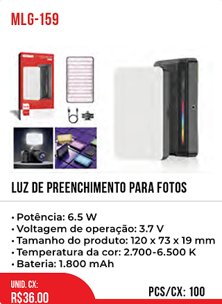 Luz De Preenchimento Para Fotos 100pç=36