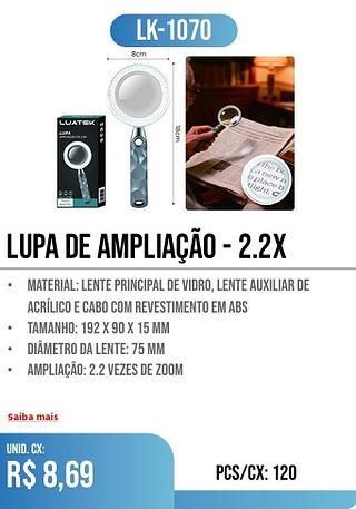 lupa de ampliação - 2.2x 120PÇ=8,69$