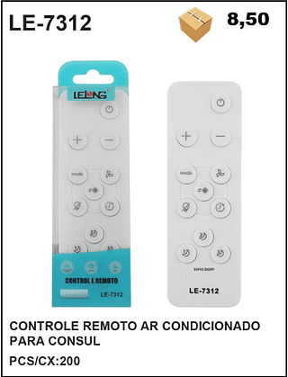 CONTROLE REMOTO AR CONDICIONADO PARA CONSUL 200PÇ=8,5$