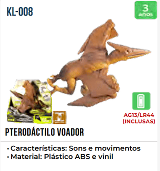 PTERODACTILO VOADOR UNID.CX:RS 20.00 PCS/CX:64