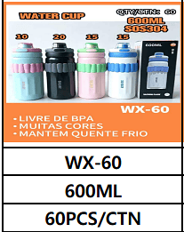 600ML UNID. CX: R$ 27,00 PCS/CX: 60