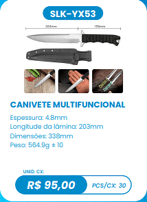 CANIVETE MULTIFUNCIONAL UNID. CX: R$ 95,00 PCS/CX: 30