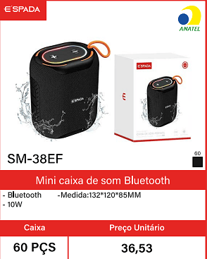 Mini caixa de som Bluetooth Caixa 60 PCS Preco Unitario 36,53