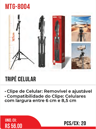 TRIPÉ CELULAR 20pç=56$