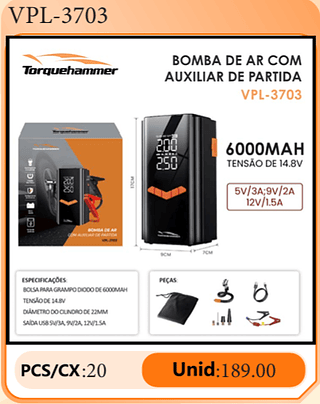 BOMBA DE AR COM AUXILIAR DE PARTIDA PCS/CX:20 Unid:189.00
