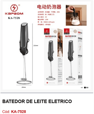 BATEDOR DE LEITE ELÉTRICO R$ 17,1 PCS/CX: 80