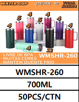 700ML UNID. CX: R$ 24,00 PCS/CX: 50