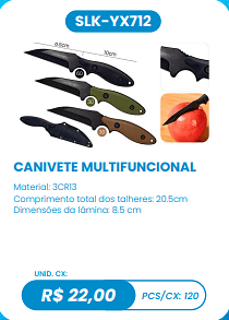 CANIVETE MULTIFUNCIONAL UNID. CX: R$ 22,00 PCS/CX: 120