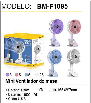 Mini Ventilador de masa 40PCS/CX Unid.CX: 21,00