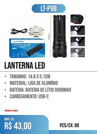 LANTERNA LED 60PÇ=43$