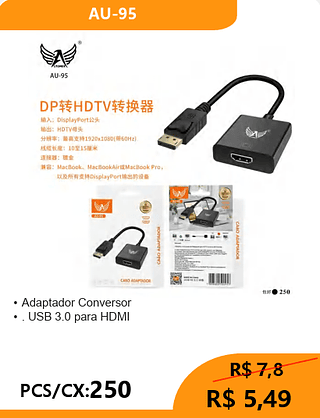 Adaptador Conversor PCS/CX:250 R$ 5,49