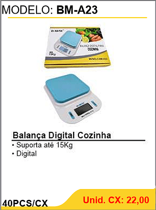 Balança Digital Cozinha 40PCS/CX Unid. CX: 22,00