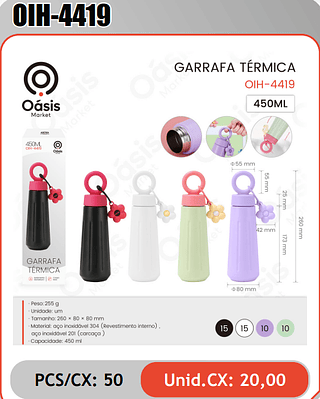 GARRAFA TERMICA PCS/CX: 50 Unid.CX: 20,00
