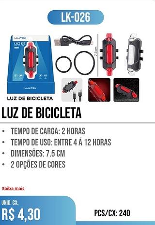 LUZ DE BICICLETA 240PÇ=4,30$