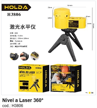 Nível a Laser 360° R$ 26,1 PC/CX:50