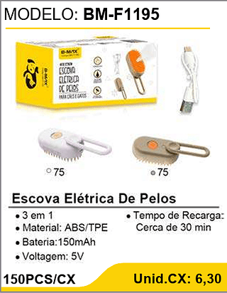 Escova Elétrica De Pelos 150PCS/CX Unid.CX: 6,30