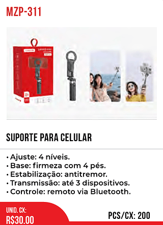 SUPORTE PARA CELULAR 200pç=30$