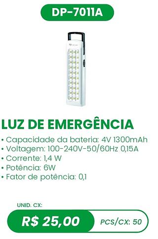 LUZ DE EMERGÊNCIA 50PÇ=25$