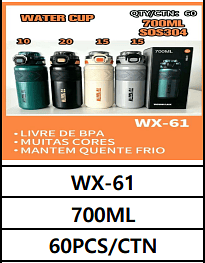 700ML UNID. CX: R$ 27,00 PCS/CX: 60