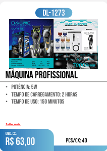 máquina profissional PCS/CX: 40 UNID. CX: r$ 63,00