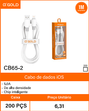 Cabo de dados iOS Caixa 200 PCS Preco Unitario 6,31