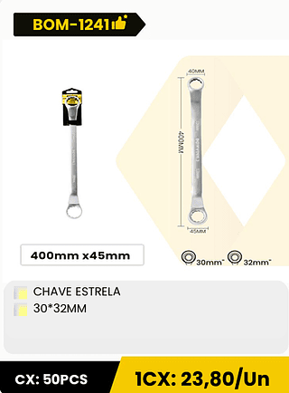 CHAVE ESTRELA 30*32MM CX: 50PCS 1CX: 23,80/Un