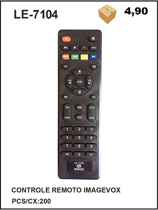 CONTROLE REMOTO IMAGEVOX 200pç=4,9$