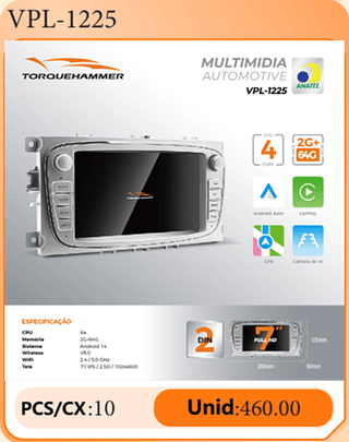 Multimidia Automotive PCS/CX:10 Unid:460.00