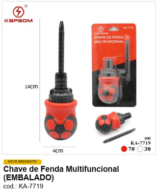 Chave de Fenda Multifuncional R$ 10,8 PC/CX:100