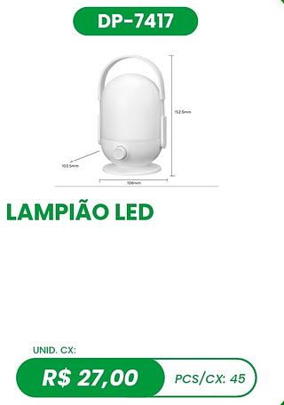 LAMPIÃO LED 45PÇ=27$