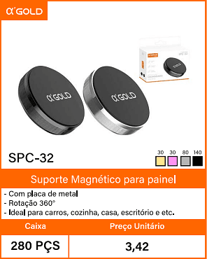 Suporte Magnetico para painel Caixa 280 PCS Preco Unitario 3,42