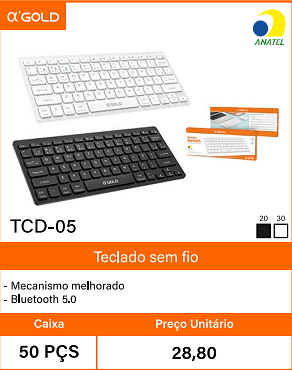 Teclado sem fio - Caixa 50 PCS Preco Unitario 28,80