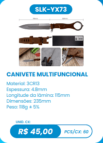 CANIVETE MULTIFUNCIONAL UNID. CX: R$ 45,00 PCS/CX: 60