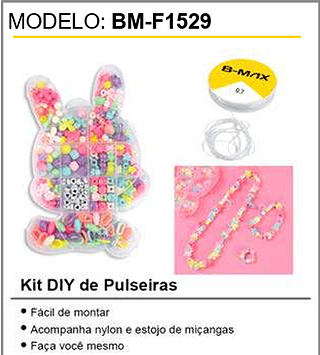 Kit DIY de Pulseiras 100kits/CX Unid.CX: 6,70