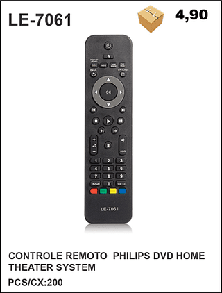 CONTROLE REMOTO PHILIPS DVD HOME THEATER SYSTEM 200pç=4,9$