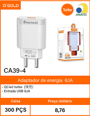 Adaptador de energia6.1A Caixa 300 PCS Preco Unitario 8,76