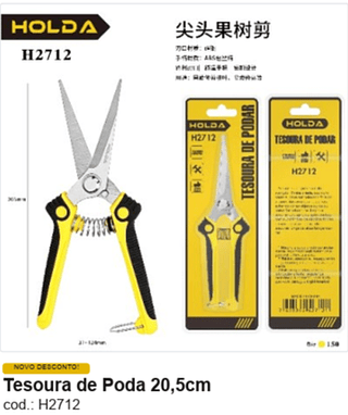 Tesoura de Poda 20,5cm R$ 11,7 PC/CX:150